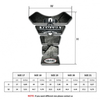 Yamaha Tank Pad Protector Mixed Dark Colors Design 