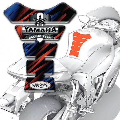 Yamaha Tank Fuse Black with Red Blue Decoration Design 
