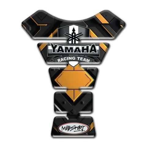 Yamaha Tank Protector Black with Yellow Rhombus design Stylish Logo 
