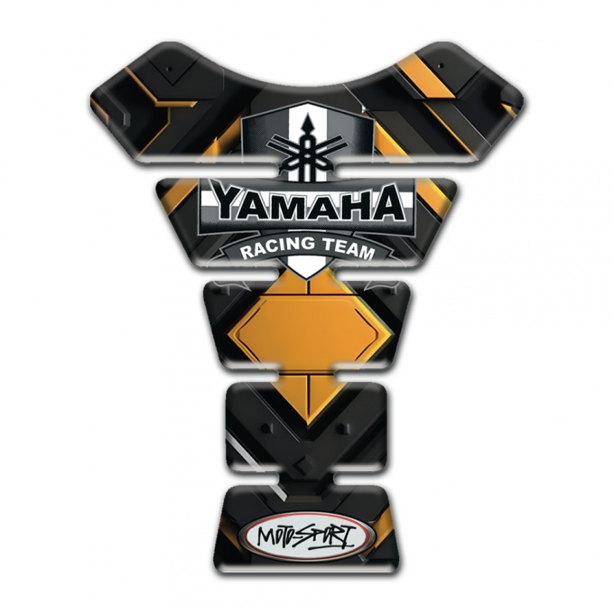 Yamaha Tank Protector Black with Yellow Rhombus design Stylish Logo 