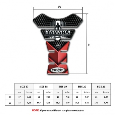 Yamaha Tank Guard Pads Stylish red Black Edition 