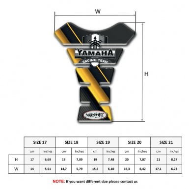 Yamaha Tank Fuse Black Base with Diagonal Yellow Tapes Design 