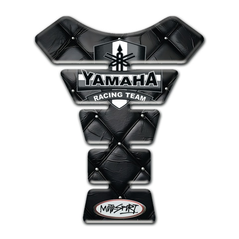 Yamaha Tank Guard Pads Black Leather effect Design 