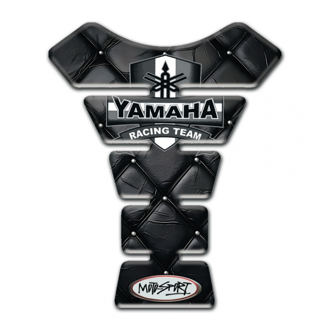 Yamaha Tank Guard Pads Black Leather effect Design 
