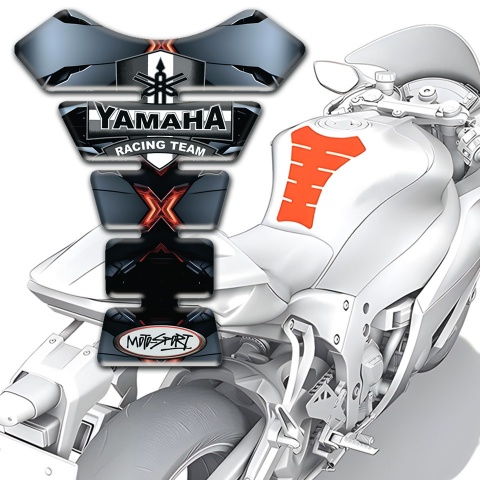 Yamaha Tank Pad Motorbike Torn Effect Base Moto Sport Style 