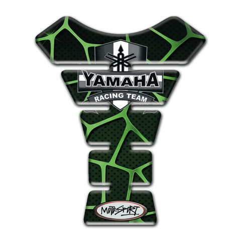 Yamaha Tank Protector Black with Green Patterns Design 