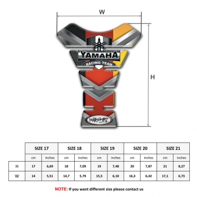 Yamaha Tank Pad Motorbike Multicolored Base Design Racing Team Style 