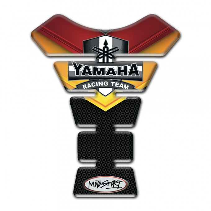 Yamaha Tank Guard Pads Fire motif Design Racing Team Logo 