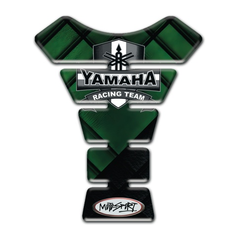 Yamaha Tank Pad Protector Black with Dark Grrn Decoration Style 