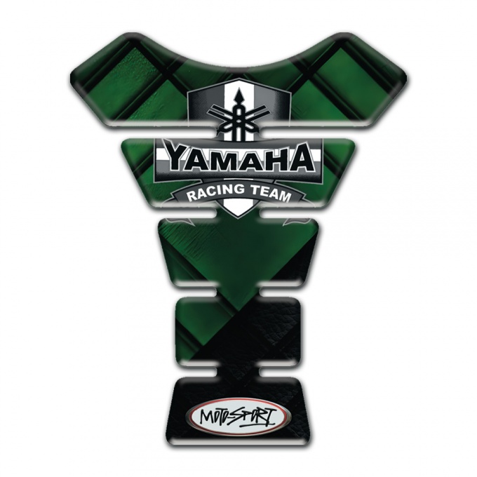 Yamaha Tank Pad Protector Black with Dark Grrn Decoration Style 
