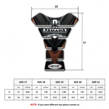 Yamaha Tank Fuse Black Brown Style Racing Team Edition 