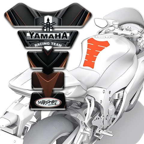 Yamaha Tank Fuse Black Brown Style Racing Team Edition 