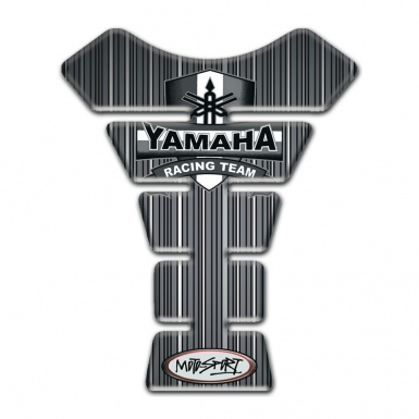Yamaha Tank Pad Motorbike Grey with White Stripes Model 