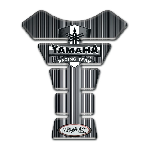 Yamaha Tank Pad Motorbike Grey with White Stripes Model 