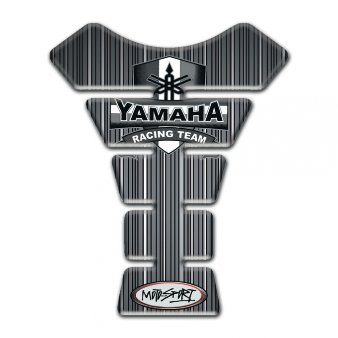 Yamaha Tank Pad Motorbike Grey with White Stripes Model 