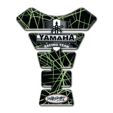 Yamaha Tank Pad Motorbike Green Spider Web Style Racing Team Edition 