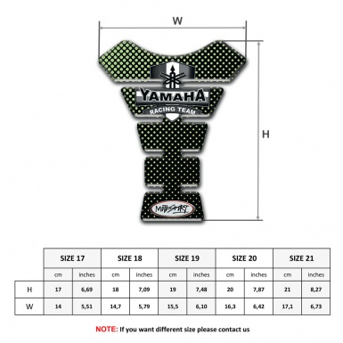 Yamaha Tank Protector Green Dots Design Racing Team Logo 