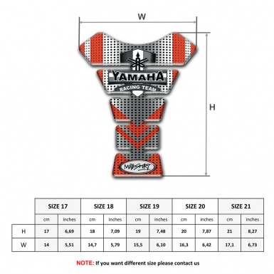 Yamaha Tank Guard Pads High-Quality Model Racing Team Logo 