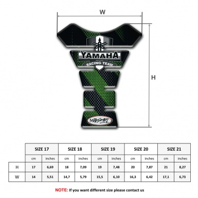 Yamaha Tank Protector Diagonal Green Band Edition 
