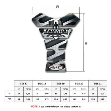 Yamaha Tank Guard Pads Metal Ornaments Design 