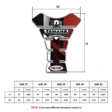 Yamaha Tank Pad Protector Best Base Style Racing Team Logo 