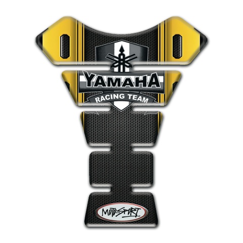 Yamaha Tank Pad Motorbike Stylish Black Yellow Design 