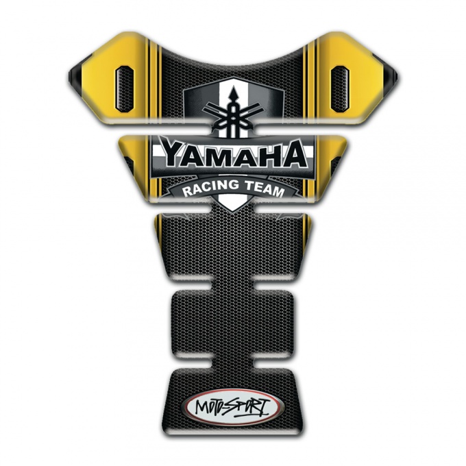 Yamaha Tank Pad Motorbike Stylish Black Yellow Design 