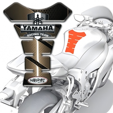 Yamaha Tank Pad Motorbike Bronze Motif Design 