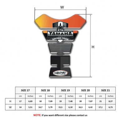 Yamaha Tank Guard Pads Orange Black Decoration Racing Team Logo Style 