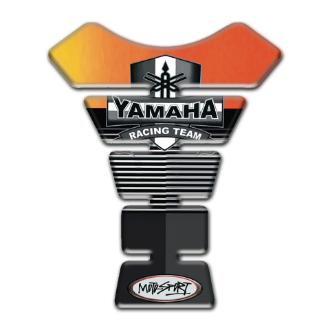 Yamaha Tank Guard Pads Orange Black Decoration Racing Team Logo Style 