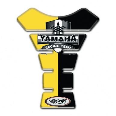 Yamaha Tank Pad Protector Yellow Black halves Base Design 