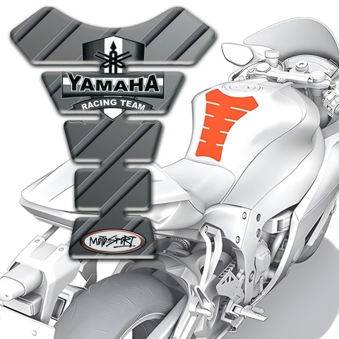 Yamaha Tank Protector Grey base Racing Team Logo Moto Sport Style 