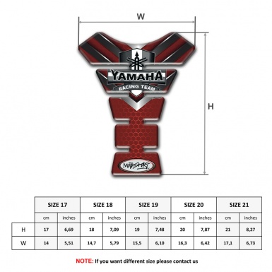 Yamaha Tank Pad Protector High End Style Racing Team Edition 