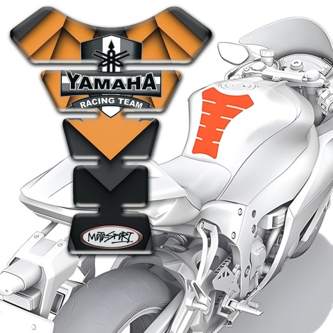 Yamaha Tank Fuse Motorcycle Silicone Sticker Racing Team Style 
