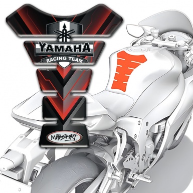 Yamaha Tank Protector Black with Red Vshape Decoration 