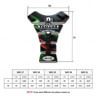 Yamaha Tank Pad Protector Unique Colors Design 