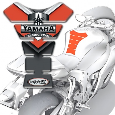 Yamaha Tank Protector Orange Motive Style Racing Team Logo 