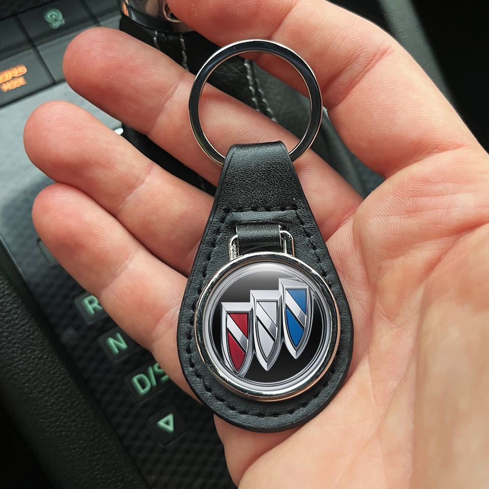 Buick Leather Keychain Black Multicolor Logo Keychains Accessories