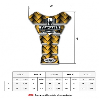 Yamaha Tank Guard Pads Yellow Fibers Design 