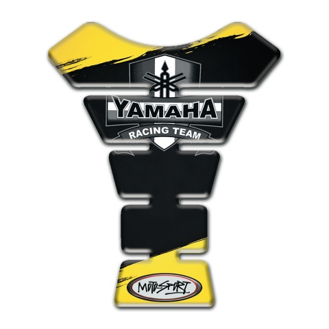 Yamaha Tank Pad Protector Black Yellow Painting Base Style 