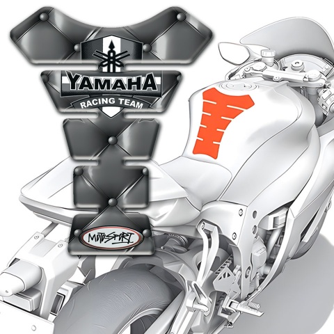 Yamaha Tank Fuse Gray Leather Effect Design 