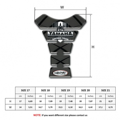 Yamaha Tank Protector Clear dark base Design 
