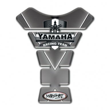 Yamaha Tank Pad Motorbike Grey with White V Shape Stripes DEsign 