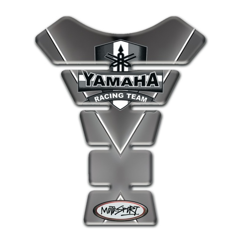 Yamaha Tank Pad Motorbike Grey with White V Shape Stripes DEsign 