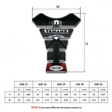 Yamaha Tank Guard Pads Racing Team Logo Moto Sport Version 