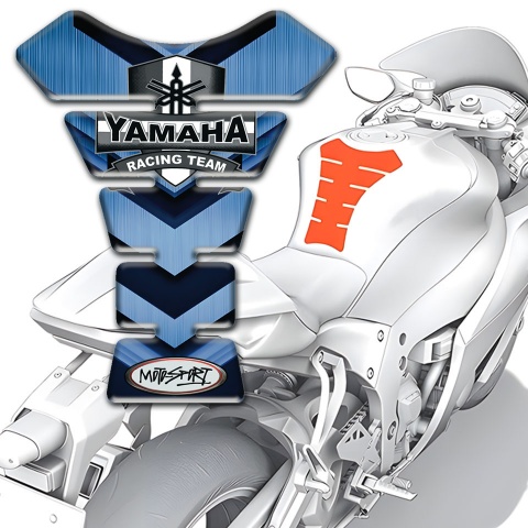 Yamaha Tank Fuse Black with navy Blue Details Design 