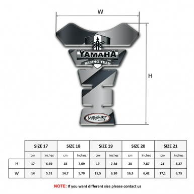 Yamaha Tank Guard Pads Grey Diagonal Patterns Design 