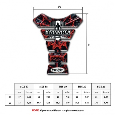 Yamaha Tank Fuse Red 3D spider web style 