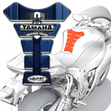 Yamaha Tank Pad Motorbike dark Blue Base Design 