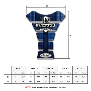 Yamaha Tank Pad Motorbike dark Blue Base Design 